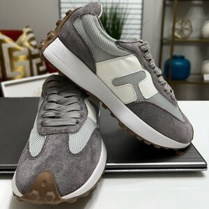 Corkys Gray and White Suede & Mesh Sneakers